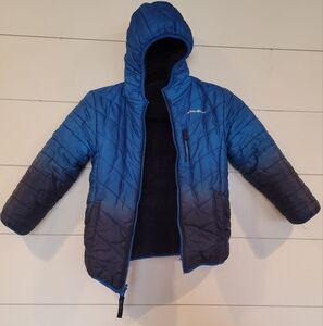 Eddie Bauer Reversible Winter Coat, Blue Ombre, XS 5/6